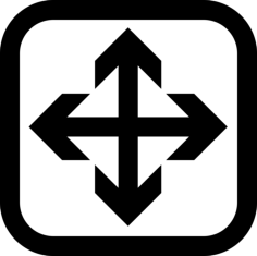 Move Arrows Button Line Art Illustration Svg, Free Vectors File